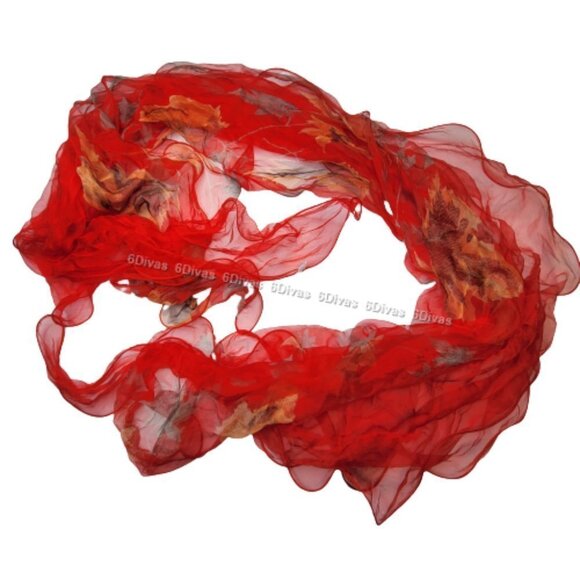 Red SILK Scarf NEW - Picture 8 of 13